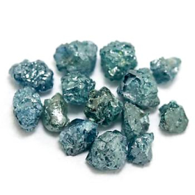 14 Stück Blaugrüne Rohdiamanten 1.51 Ct