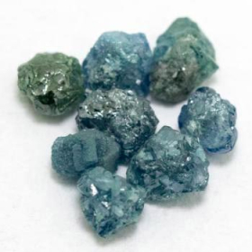 9 Stück Blaugrüne Rohdiamanten 1.13 Ct