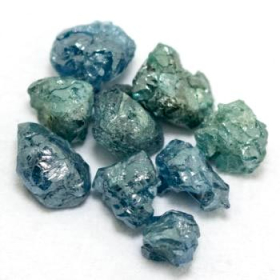 9 Stück Blaugrüne Rohdiamanten 0.84 Ct