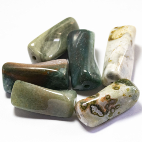 6 Jaspis Perlen mit 78.92 Ct