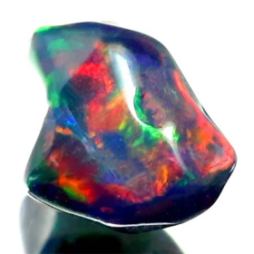 Schwarzer Opal-Kristall 1.59 Ct, AAA Grade, poliert
