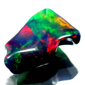 Schwarzer Opal-Kristall 1.75 Ct, AAA Grade, poliert