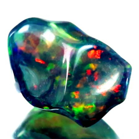 Schwarzer Opal-Kristall 1.77 Ct, AAA Grade, poliert