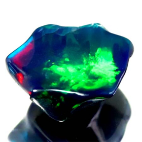 Schwarzer Opal-Kristall 1.94 Ct, AAA Grade, poliert