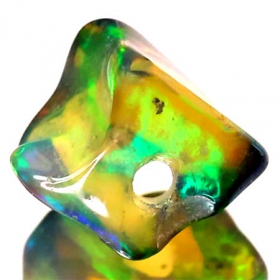 Schwarzer Welo Opal Anhänger mit 2.04 Ct, gebohrt