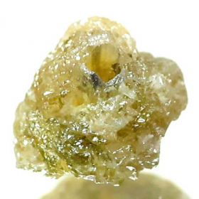 Gelber Rohdiamant 0.97 Ct, gebohrt