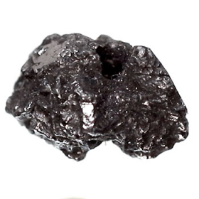 Schwarzer  Rohdiamant 1.29 Ct, gebohrt
