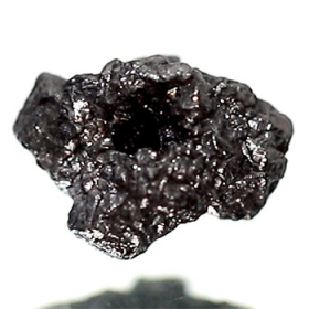 Schwarzer  Rohdiamant 1.81 Ct, gebohrt