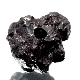 Schwarzer  Rohdiamant 2.23 Ct, gebohrt