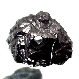 Schwarzer  Rohdiamant 2.31 Ct, gebohrt