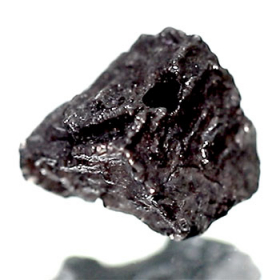 Schwarzer  Rohdiamant 2.90 Ct, gebohrt