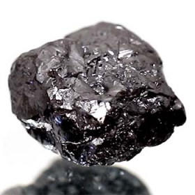 Schwarzer Rohdiamant mit 4.12 Ct