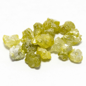 15 Gelbe Rohdiamanten 1.12 Ct, gebohrt