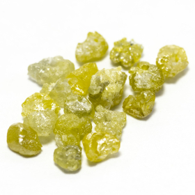 17 Gelbe Rohdiamanten 1.13 Ct, gebohrt