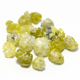 16 Gelbe Rohdiamanten 1.19 Ct, gebohrt