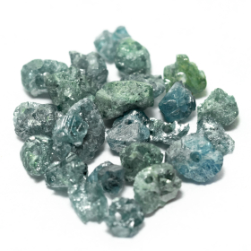 23 Blaue Rohdiamanten 1.35 Ct, gebohrt