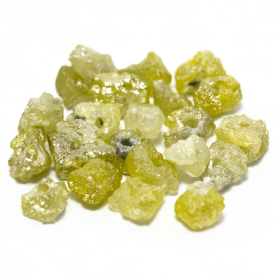 23 Gelbe Rohdiamanten 1.35 Ct, gebohrt