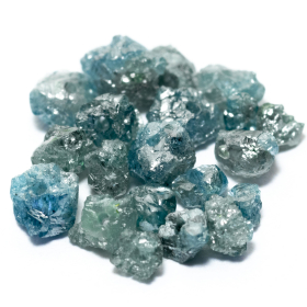 21 Blaue Rohdiamanten 1.48 Ct, gebohrt