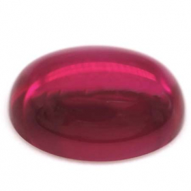 Rubin 6 x 4 mm im Cabochonschliff