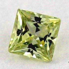 Grüner Saphir 2.2 mm im Princess-Schliff