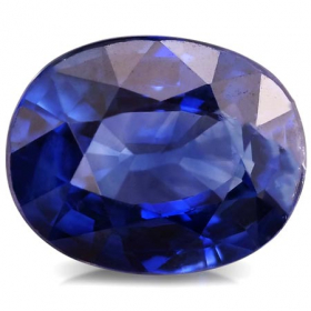 Blauer Saphir mit ca. 6.5 x 5 mm