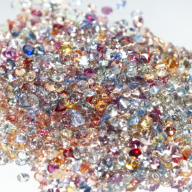 1 Ct Saphire im Brillantschliff, 1.4 mm