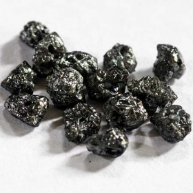 1 Ct schwarze Rohdiamanten, gebohrt (ca. 10-15 Stück)
