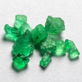 10 kolumbianische Smaragd-Kristalle mit 1.03 Ct, transparent - Smaragd Ct