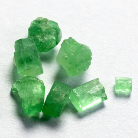 7 kolumbianische Smaragd-Kristalle mit 1.08 Ct, transparent - Smaragd Ct