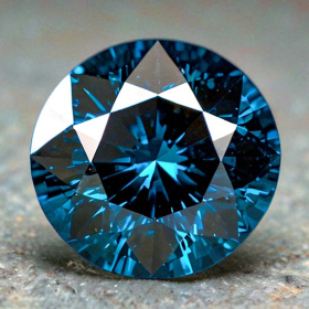 Blauer Burma Spinell mit 0.37 Ct Brillantschliff, unbehandelt