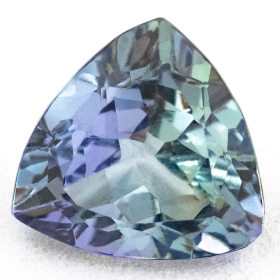 Bicolor Tansanit mit 0.66 Ct, unbehandelt