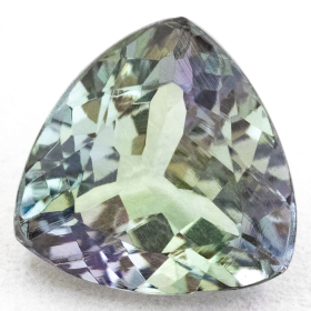 Bicolor Tansanit mit 0.80 Ct, unbehandelt