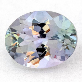 Bicolor Tansanit mit 0.38 Ct, unbehandelt