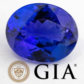 Tansanit mit 4.13 Ct, AAA+ Grade, GIA zertifiziert
