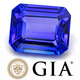 Tansanit mit 4.15 Ct, AAA+ Grade, GIA zertifiziert