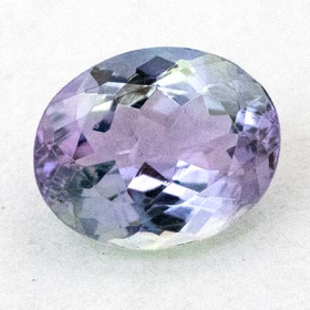 Bicolor Tansanit mit 0.37 Ct, unbehandelt