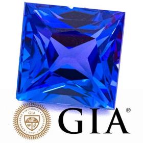 GIA zertifizierter  Tansanit mit 5.90 Ct, AAA Grade