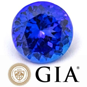 Tansanit mit 3.45 Ct, AAA Grade, GIA zertifiziert