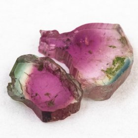 2 Polierte Multicolor Turmalinscheiben mit 1.75 Ct