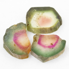 3 Polierte Multicolor Turmalinscheiben mit 1.90 Ct