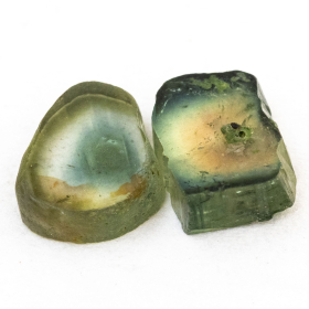 2 Polierte Multicolor Turmalinscheiben mit 2.11 Ct