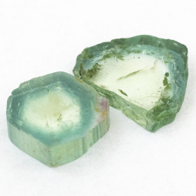 2 Polierte Multicolor Turmalinscheiben mit 2.13 Ct