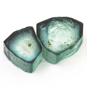 2 Polierte Multicolor Turmalinscheiben mit 2.20 Ct