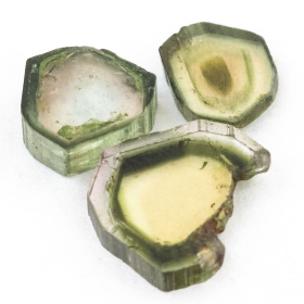 3 Polierte Multicolor Turmalinscheiben mit 2.29 Ct