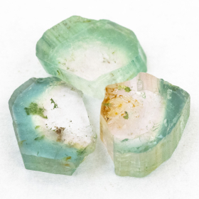3 Polierte Multicolor Turmalinscheiben mit 2.40 Ct