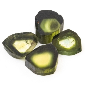 4 Polierte Multicolor Turmalinscheiben mit 2.42 Ct