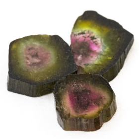 3 Polierte Multicolor Turmalinscheiben mit 2.56 Ct