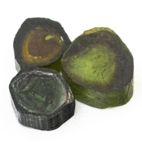 3 Polierte Multicolor Turmalinscheiben mit 3.01 Ct