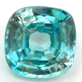 Blaugrüner Zirkon mit 1.04 Ct