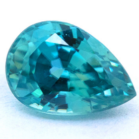 Blaugrüner Zirkon mit 1.23 Ct